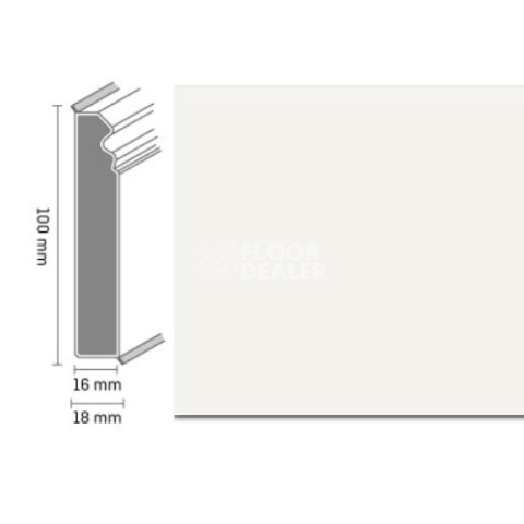 Плинтус Плинтус Dollken Cubu Flex life Hamburg Style 100 1013 white фото 1 | FLOORDEALER